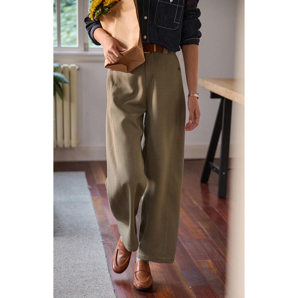 Pre-Sale Women s Autumn/Winter High-Waist French Lyocell Wool Curved Leg Slimming Trousers Large хаки/зелёный
Pre-Sale Women s Autumn/Winter High-Waist French Lyocell Wool Curved Leg Slimming Trousers Large хаки/зелёный
