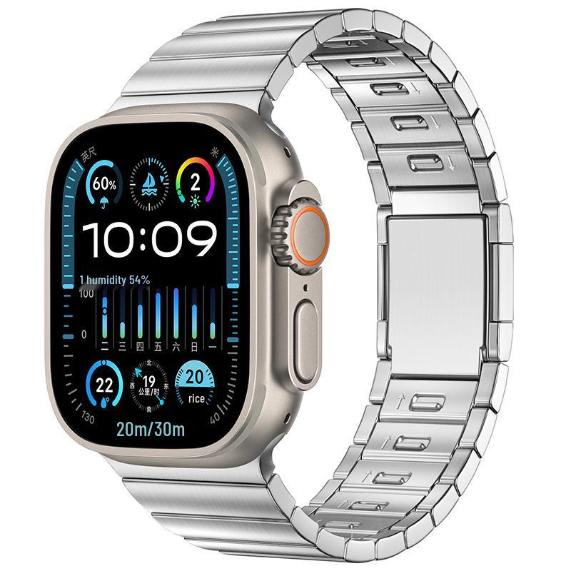 Ремешок для Apple Watch Серии 11: Съемный магнитный стальной ремешок с одним звеном для Ultra3 42/44/45/46/49mm
Ремешок для Apple Watch Серии 11: Съемный магнитный стальной ремешок с одним звеном для Ultra3 42/44/45/46/49mm