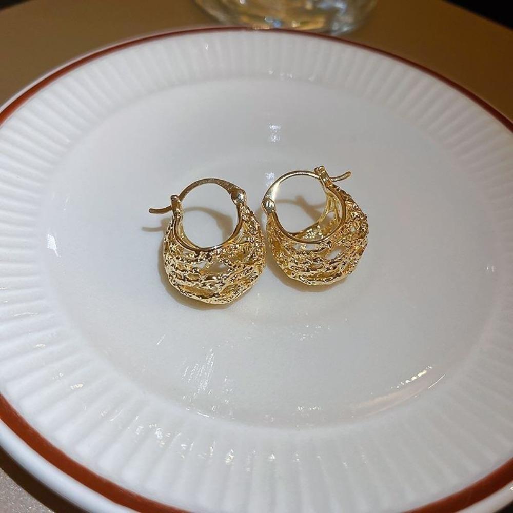 Ball-shaped Basket Korean Style Accessories Women Earrings Hollow Earrings Metal Hoop Earrings золотий
Ball-shaped Basket Korean Style Accessories Women Earrings Hollow Earrings Metal Hoop Earrings золотий