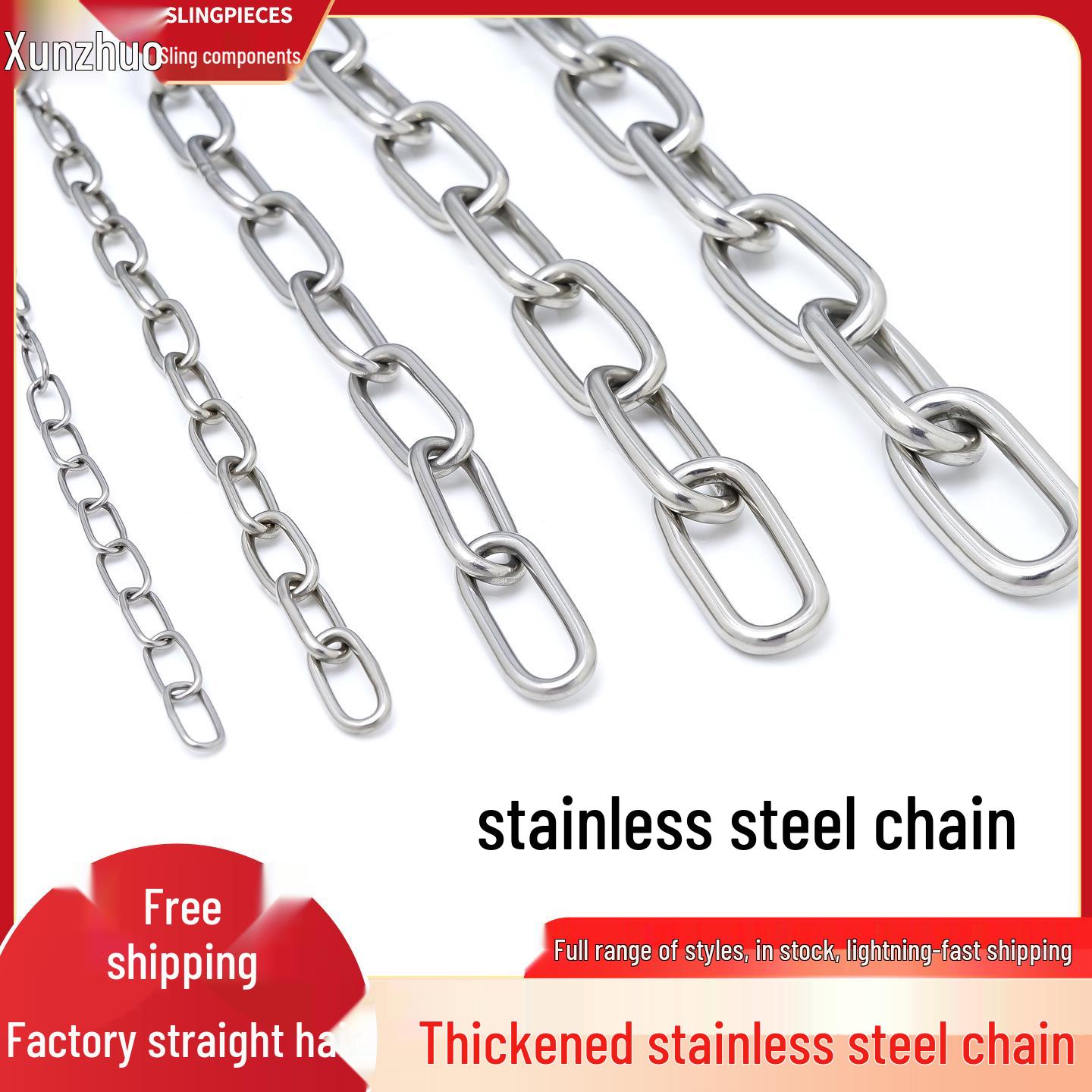 Galvanized Stainless Steel Chain with Lock Hook for Pet Dog and Clothes Drying 1.5mm stainless steel chain (per meter)
Galvanized Stainless Steel Chain with Lock Hook for Pet Dog and Clothes Drying 1.5mm stainless steel chain (per meter)