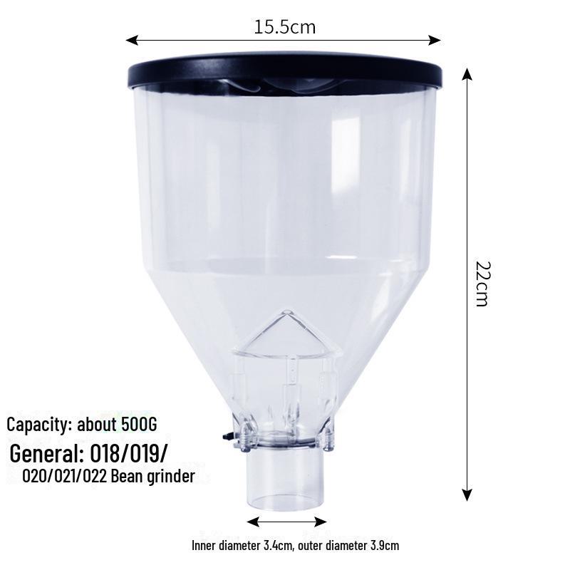 Электрическая кофемолка с небольшим контейнером для зерен и воронкой для очистки
