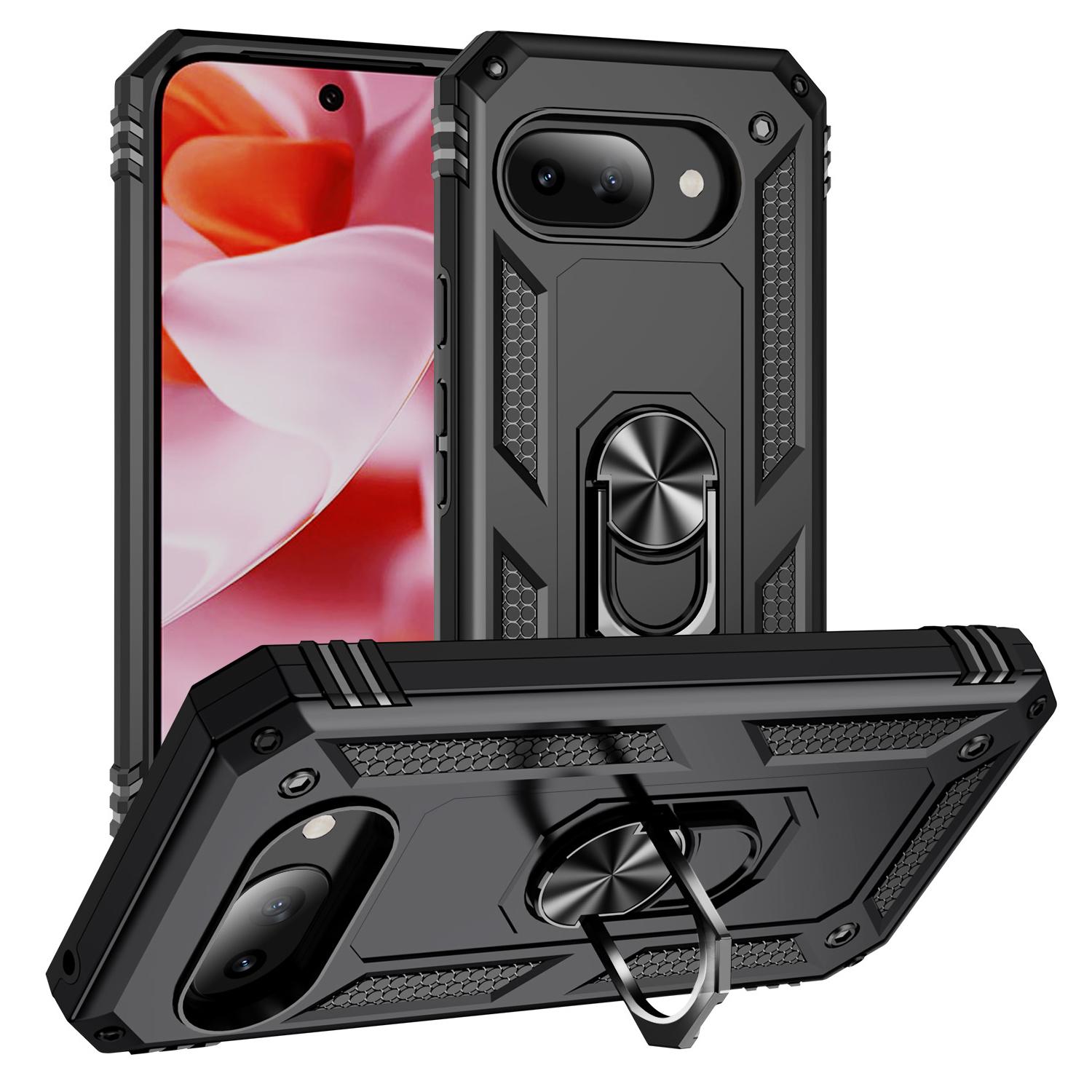 For Google Pixel 9a Case PC + TPU Phone Cover with Rotary Ring Kickstand A
For Google Pixel 9a Case PC + TPU Phone Cover with Rotary Ring Kickstand A