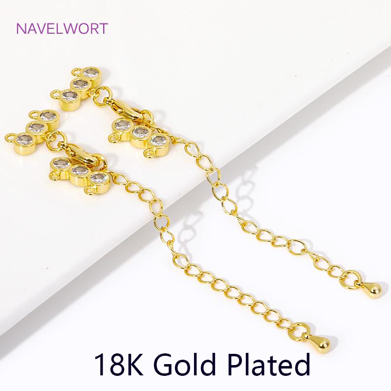 18K Gold Plated 2 Row Clasps Extension Chain With Lobster Clasps Connector For Bracelet Necklace Making DIY Jewelry Accessories 2 pieces
18K Gold Plated 2 Row Clasps Extension Chain With Lobster Clasps Connector For Bracelet Necklace Making DIY Jewelry Accessories 2 pieces