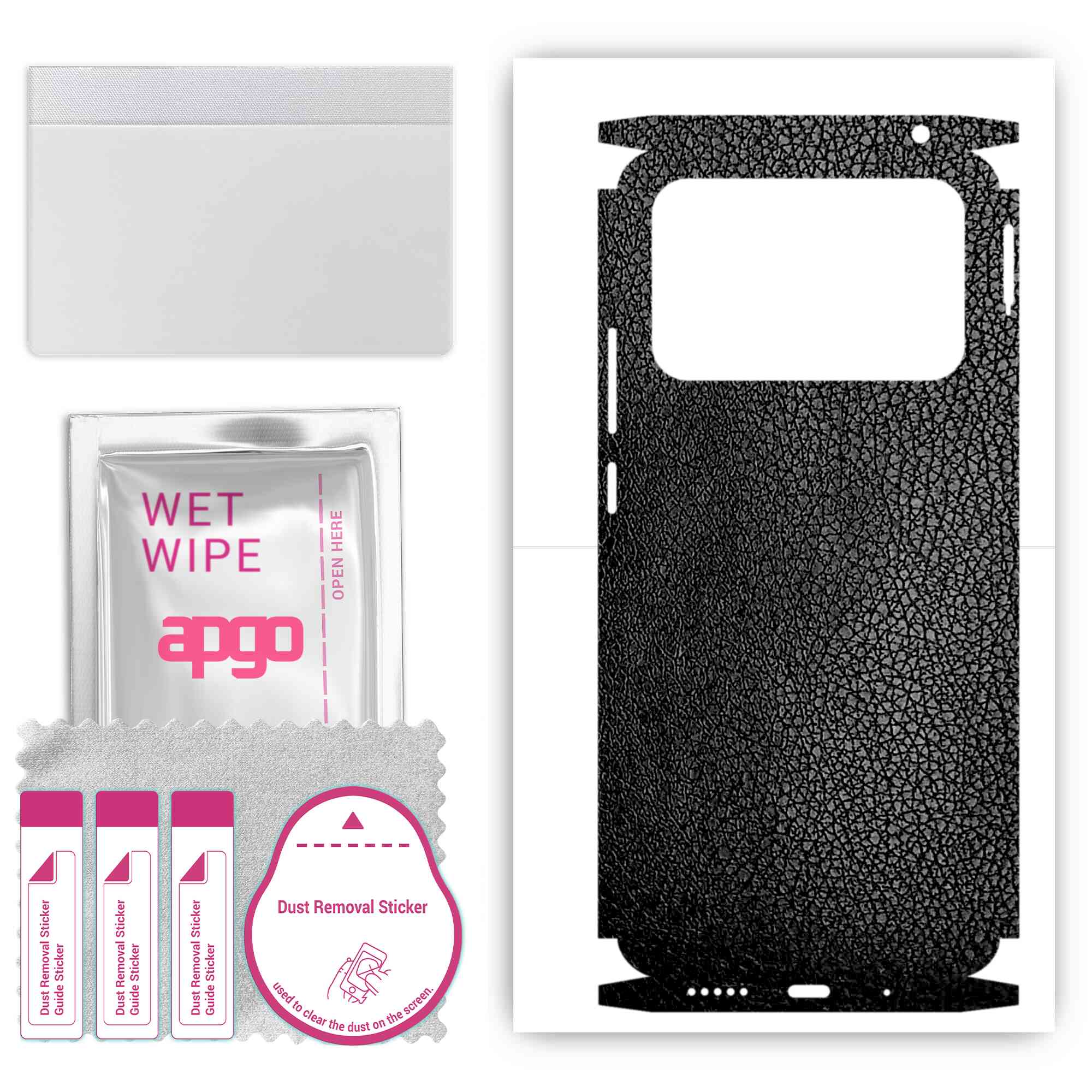 apgo Protective Skin Sticker for the back+sides compatible with Xiaomi Poco C40, Full Wrap Film, Foil, Vinyl - Pattern Black Leather
apgo Protective Skin Sticker for the back+sides compatible with Xiaomi Poco C40, Full Wrap Film, Foil, Vinyl - Pattern Black Leather