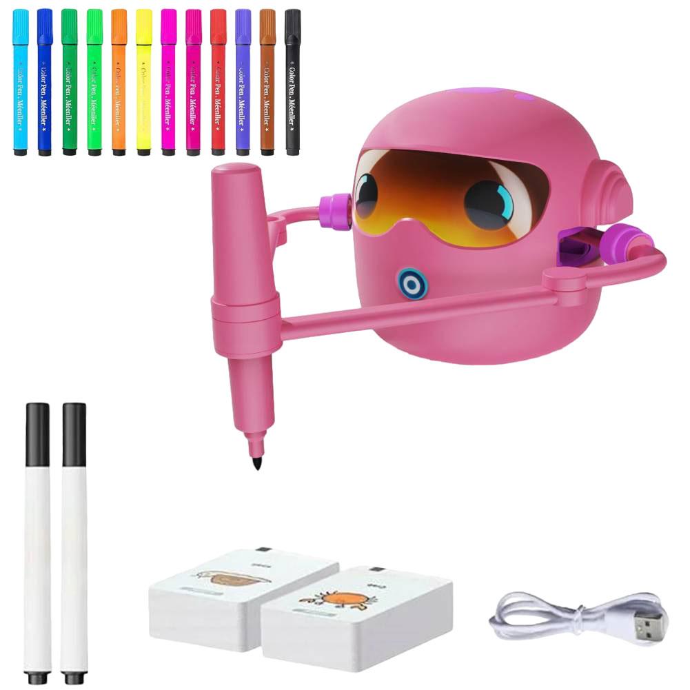 Интерактивный обучающий робот для рисования, развивающие занятия для дошкольников со 100 карточками для детей 4 5 6 7 8 9 лет, мальчиков и девочек розовый
Интерактивный обучающий робот для рисования, развивающие занятия для дошкольников со 100 карточками для детей 4 5 6 7 8 9 лет, мальчиков и девочек розовый