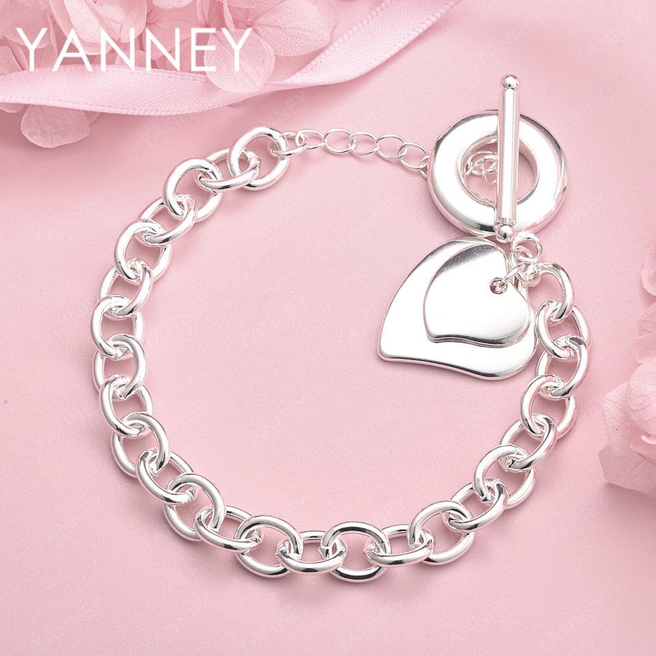 925 Sterling Silver 8-inch Exquisite Double-Layer Heart-Shaped Bracelet for Women, Fashionable Gift Accessories Jewelry
925 Sterling Silver 8-inch Exquisite Double-Layer Heart-Shaped Bracelet for Women, Fashionable Gift Accessories Jewelry