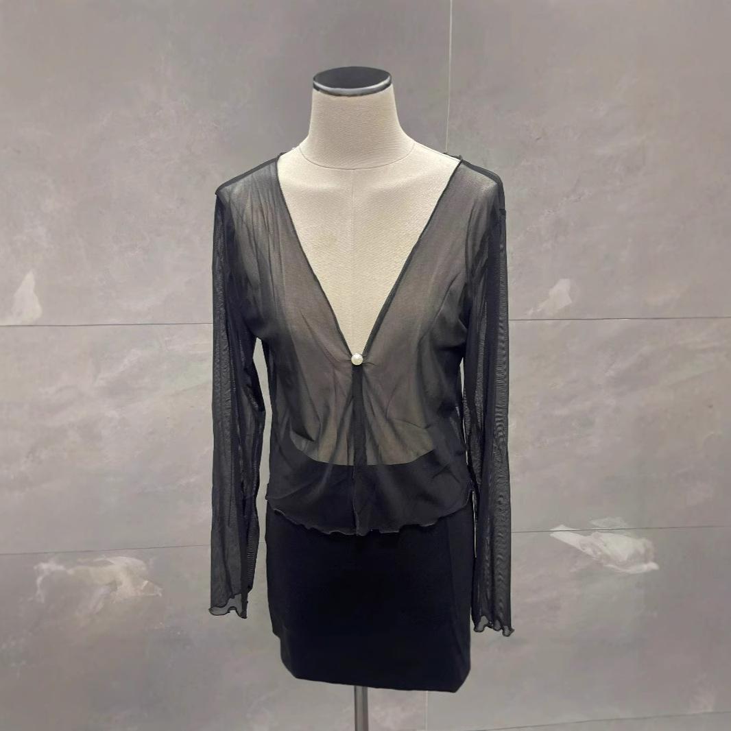 Pure & Sexy Mesh Cardigan - Summer V-Neck Long Sleeve Light Jacket M (approx. 52.5 kg)
Pure & Sexy Mesh Cardigan - Summer V-Neck Long Sleeve Light Jacket M (approx. 52.5 kg)