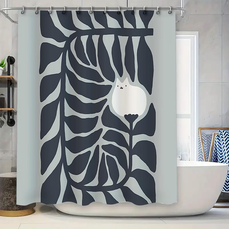 Bathroom Shower Curtain Floral Black White Modern Waterproof Fabric Liner Home Decor W60H190(CM)-1 Pcs
Bathroom Shower Curtain Floral Black White Modern Waterproof Fabric Liner Home Decor W60H190(CM)-1 Pcs