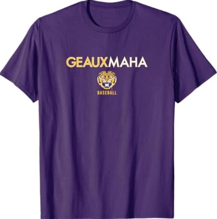 Geauxmaha - LSU Tigers Baseball T-Shirt L
Geauxmaha - LSU Tigers Baseball T-Shirt L