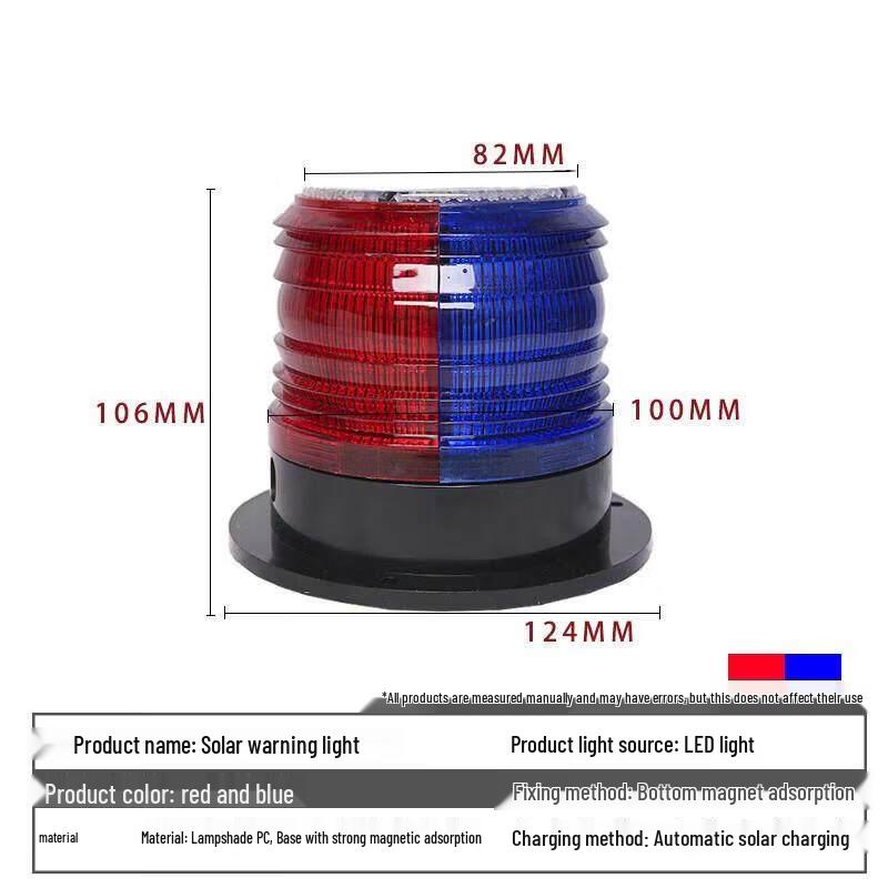 Magnetic Red/Blue Solar Strobe Car Warning Light
Magnetic Red/Blue Solar Strobe Car Warning Light