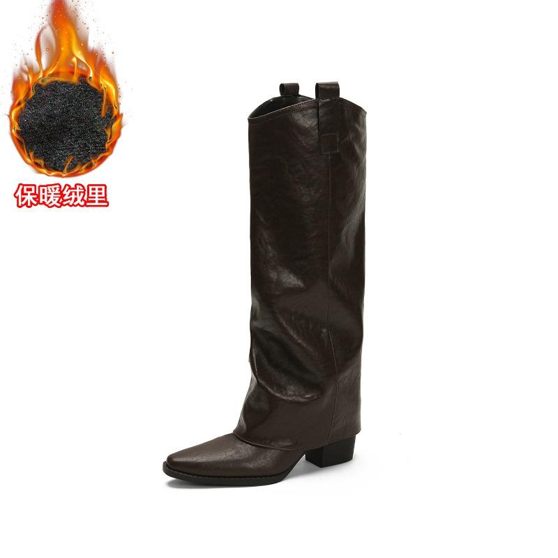 Black straight-leg pants tube high-heeled knight boots, pointed women s long tube retro leather western knight boots 39
Black straight-leg pants tube high-heeled knight boots, pointed women s long tube retro leather western knight boots 39
