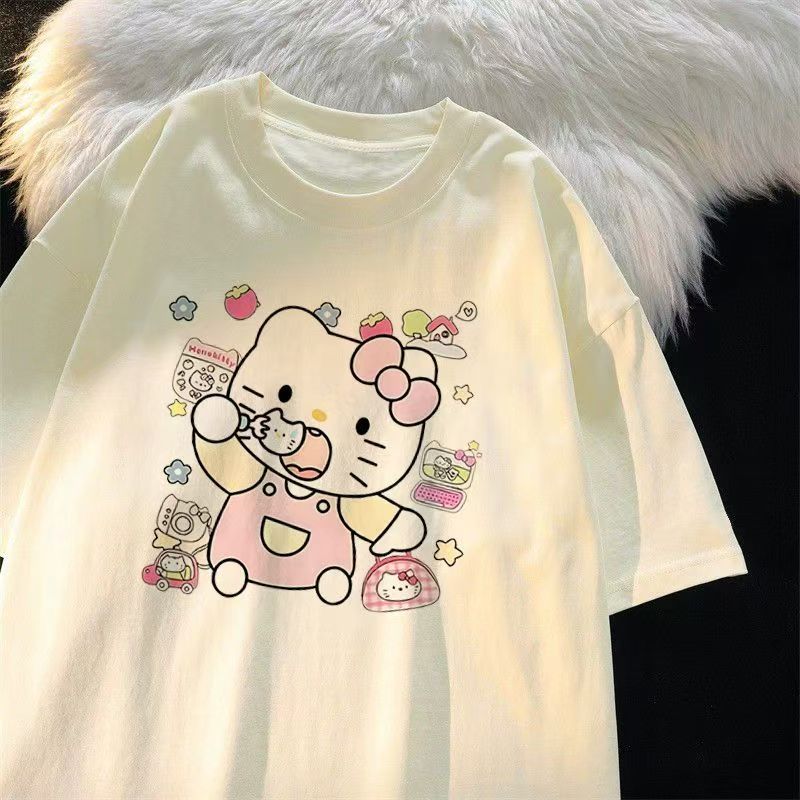 Sanrios 2026 Summer New Collection HelloKitt Graffiti Cartoon Print Pure Cotton Breathable Womens ShortSleeved TShirt S
Sanrios 2026 Summer New Collection HelloKitt Graffiti Cartoon Print Pure Cotton Breathable Womens ShortSleeved TShirt S