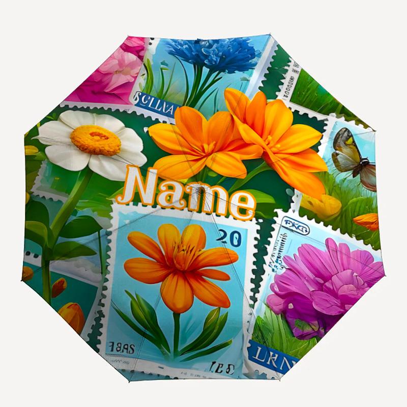1pc Flower Stamps Custom Name Automatic Folding Umbrella, Durable Plastic & Iron, Lightweight for Outdoor Daily Use S1230075
1pc Flower Stamps Custom Name Automatic Folding Umbrella, Durable Plastic & Iron, Lightweight for Outdoor Daily Use S1230075