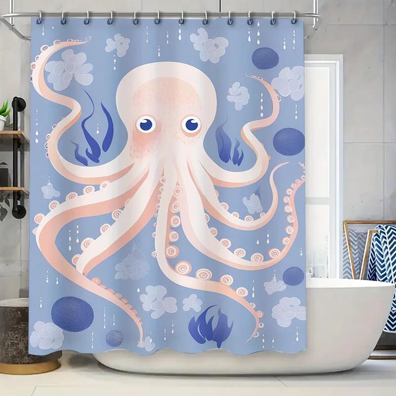 Ocean Blue Bath Curtain featuring Octopus Clouds Pattern, Waterproof Fabric for Home Decor in Bathroom Accessories Blue Pink Col W90xH180cm
Ocean Blue Bath Curtain featuring Octopus Clouds Pattern, Waterproof Fabric for Home Decor in Bathroom Accessories Blue Pink Col W90xH180cm