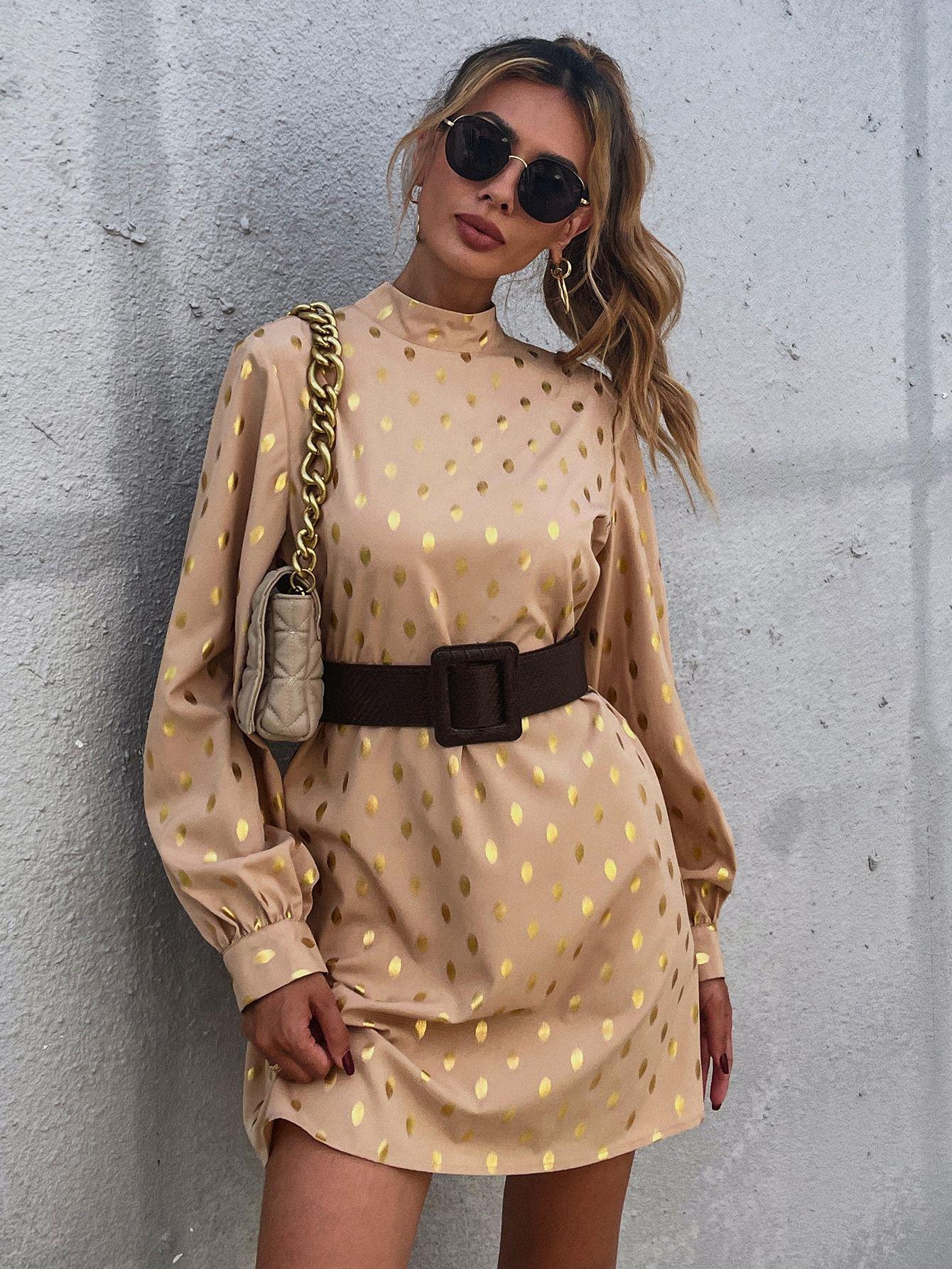 Женское элегантное платье с длинным рукавом в горошек - Европейский и американский стиль M абрикосовый
Женское элегантное платье с длинным рукавом в горошек - Европейский и американский стиль M абрикосовый