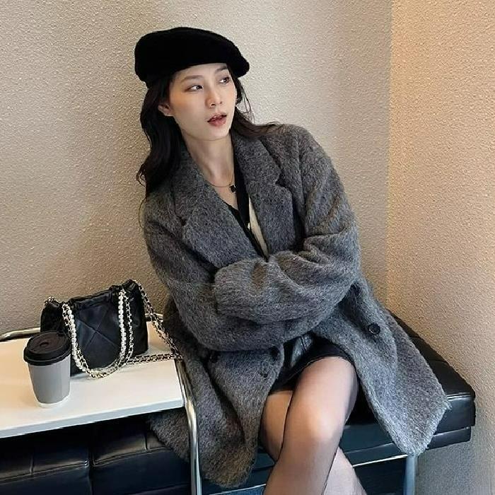 Gray Suit Woolen Coat Women s Autumn and Winter Plus Velvet Thickened Niche Imitation Wool Cashmere Woolen Coat XS сірий
Gray Suit Woolen Coat Women s Autumn and Winter Plus Velvet Thickened Niche Imitation Wool Cashmere Woolen Coat XS сірий