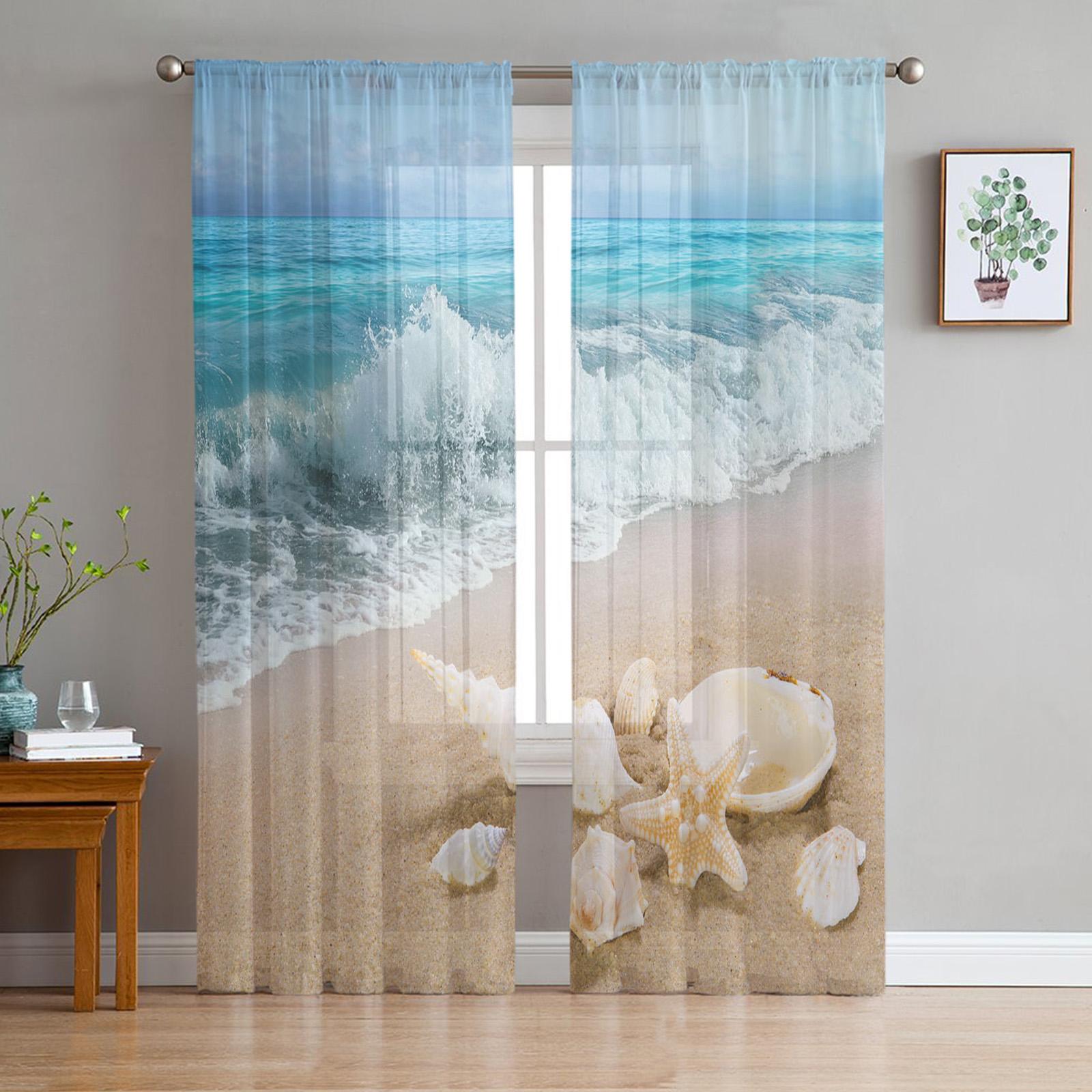 Тюль «Чистая вода на пляже» для гостиной, спальни, детской комнаты, декор кухни, прозрачные вуалевые занавески на окна 1 PCS W100XH250cm&Grommet Top
Тюль «Чистая вода на пляже» для гостиной, спальни, детской комнаты, декор кухни, прозрачные вуалевые занавески на окна 1 PCS W100XH250cm&Grommet Top