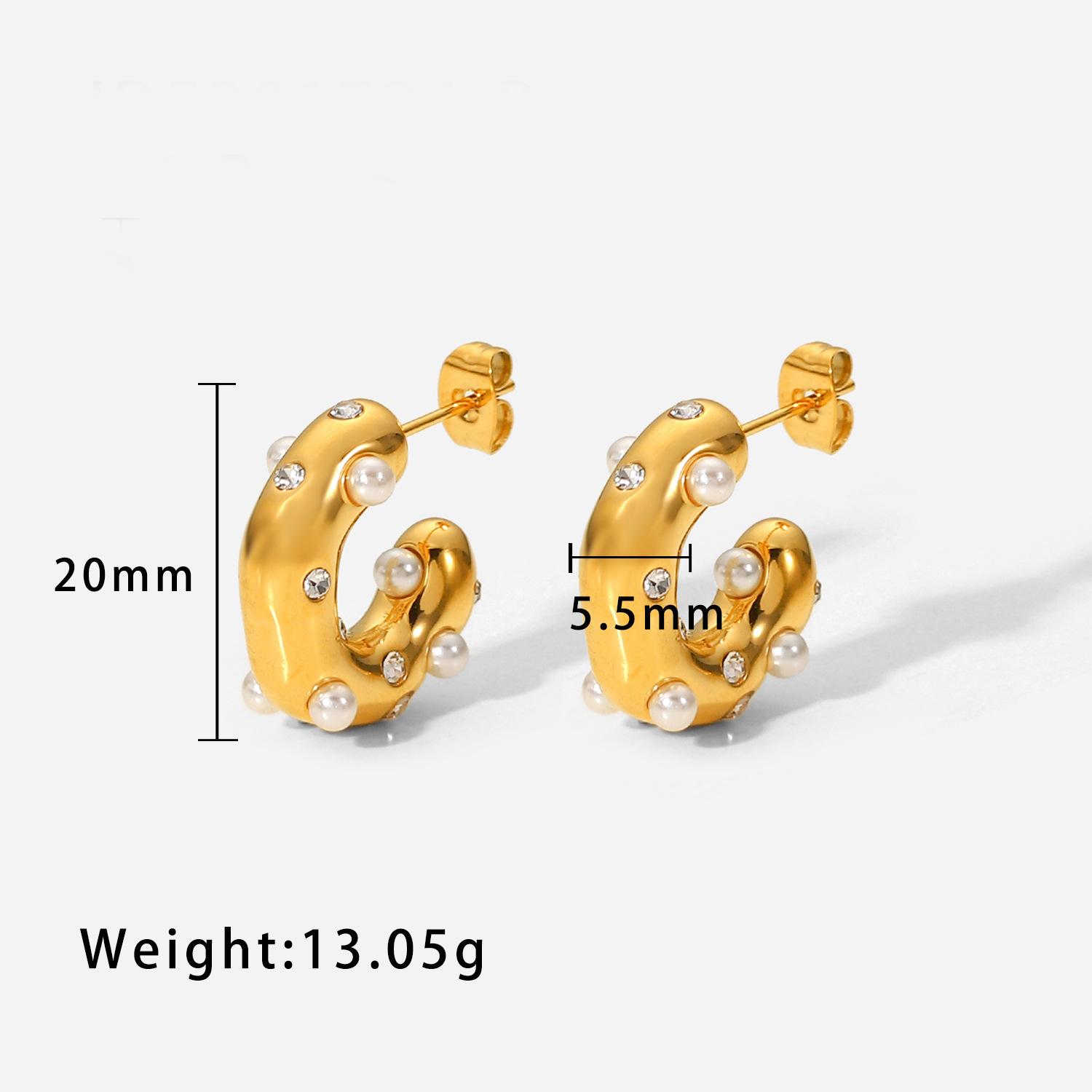 Yori Stainless Steel Colorful Cubic Zirconia C-Shape Stud Earrings Statement Trendy Waterproof Charm Women Basic Jewelry
Yori Stainless Steel Colorful Cubic Zirconia C-Shape Stud Earrings Statement Trendy Waterproof Charm Women Basic Jewelry