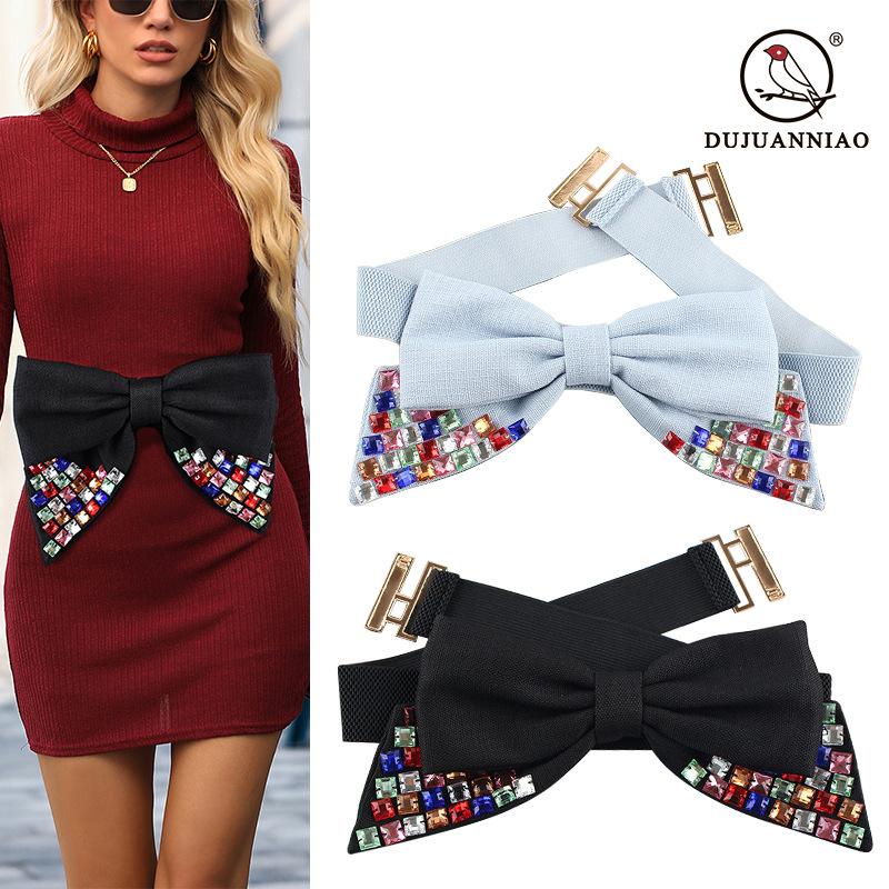 Bow Women S Elastic Waist Seal Waist With Down Jacket Sweater Dress Elastic Decorative Belt
Bow Women S Elastic Waist Seal Waist With Down Jacket Sweater Dress Elastic Decorative Belt