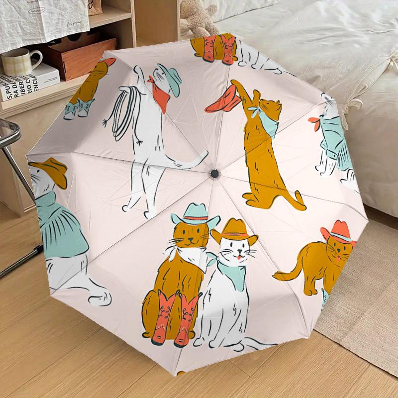 1pc Cowboys, Cats Automatic Folding Umbrella Durable Iron Frame, Iron Umbrella Structure Suitable for All Seasons yy260203141
1pc Cowboys, Cats Automatic Folding Umbrella Durable Iron Frame, Iron Umbrella Structure Suitable for All Seasons yy260203141