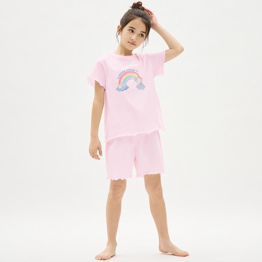 GU by Uniqlo GIRLS Хлопковый комплект для отдыха с короткими рукавами и шортами цвета радуги
GU by Uniqlo GIRLS Хлопковый комплект для отдыха с короткими рукавами и шортами цвета радуги