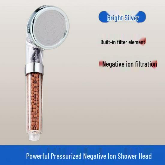 High Pressure Negative Ion Shower Head with Filter
High Pressure Negative Ion Shower Head with Filter