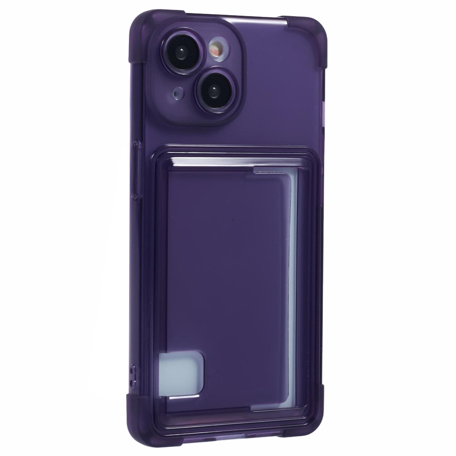 For iPhone 13 TPU Case Reinforced Corners Side Push Card Holder Phone Cover Dark Purple
For iPhone 13 TPU Case Reinforced Corners Side Push Card Holder Phone Cover Dark Purple