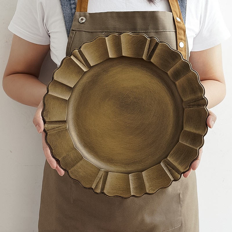 Круглый чайный горшок в стиле ретро, поднос для хранения тортов, домашняя свадебная декоративная тарелка для демонстрации ювелирных изделий в виде десерта Style 1