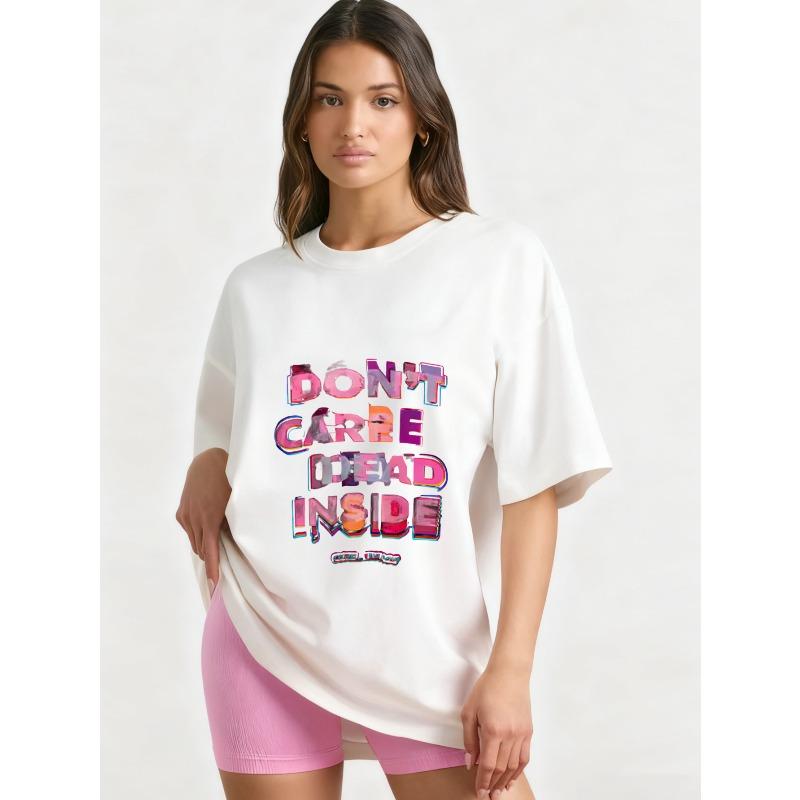 Oversized T Shirt Black Dont Care Dead Inside Graphic Print Casual Streetwear Top for Women XXXXL белый
Oversized T Shirt Black Dont Care Dead Inside Graphic Print Casual Streetwear Top for Women XXXXL белый
