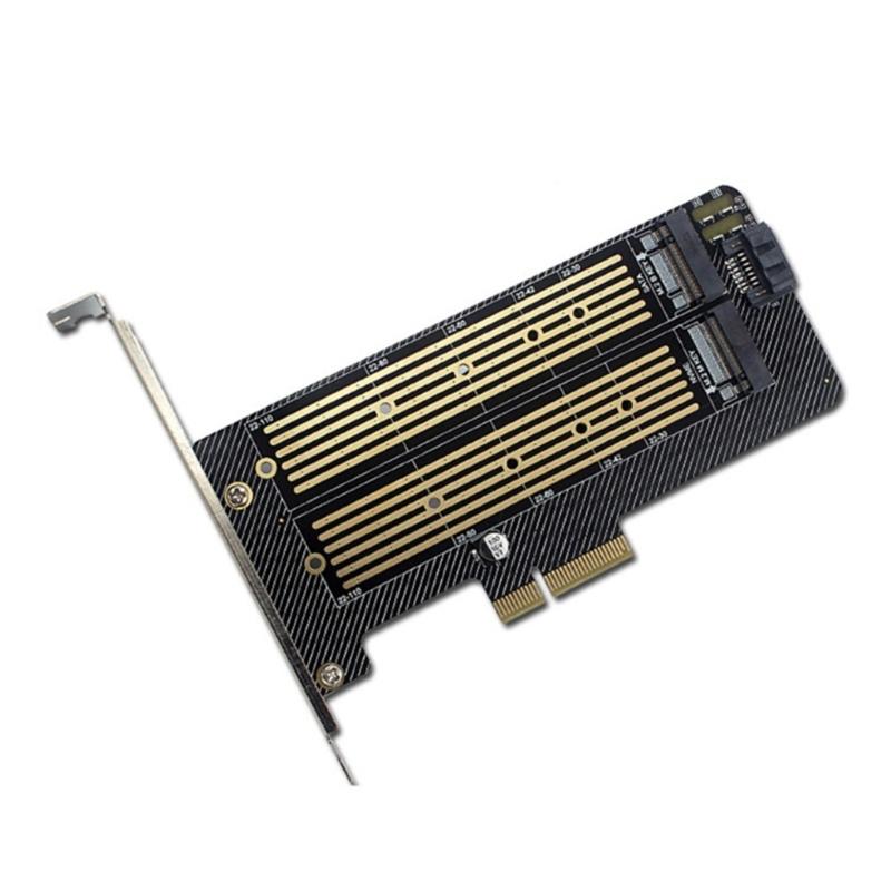 M.2 NVME Hard Disk Adapter Double SSDs Expansion Card Supports M Key B Key SSDs To PCIE Converters NVME Card 1
M.2 NVME Hard Disk Adapter Double SSDs Expansion Card Supports M Key B Key SSDs To PCIE Converters NVME Card 1