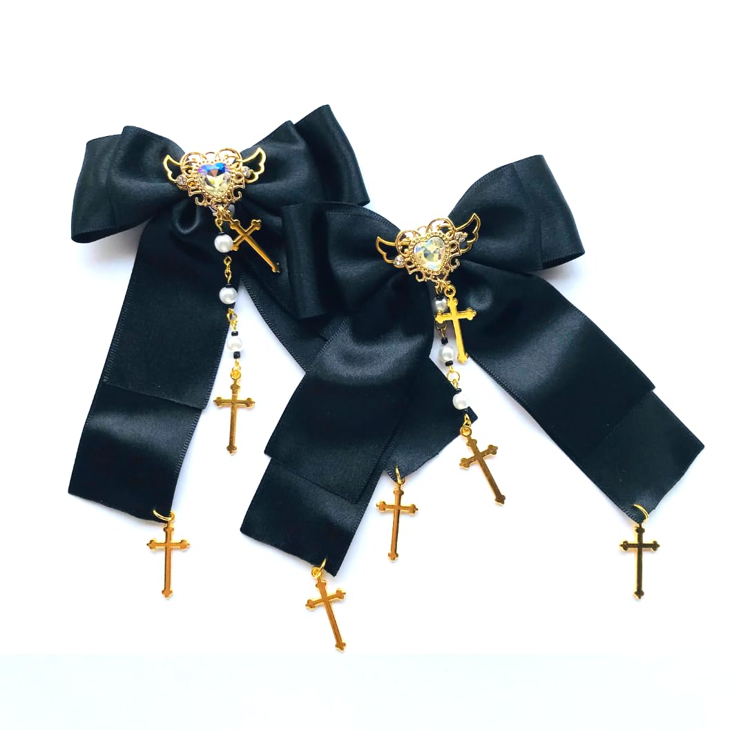 Onoderaya Penguin Land Flickering Cross Rosary Prayer Ribbon Secret Heart Hair Clip Set of 2 (Black) чорний
Onoderaya Penguin Land Flickering Cross Rosary Prayer Ribbon Secret Heart Hair Clip Set of 2 (Black) чорний