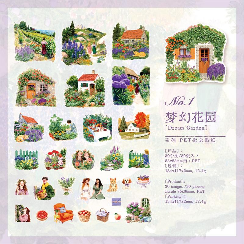 30-Sheet Beautiful Countryside Scenery Sticker Pack, Idyllic Rural Patterns for Journal Decoration
30-Sheet Beautiful Countryside Scenery Sticker Pack, Idyllic Rural Patterns for Journal Decoration