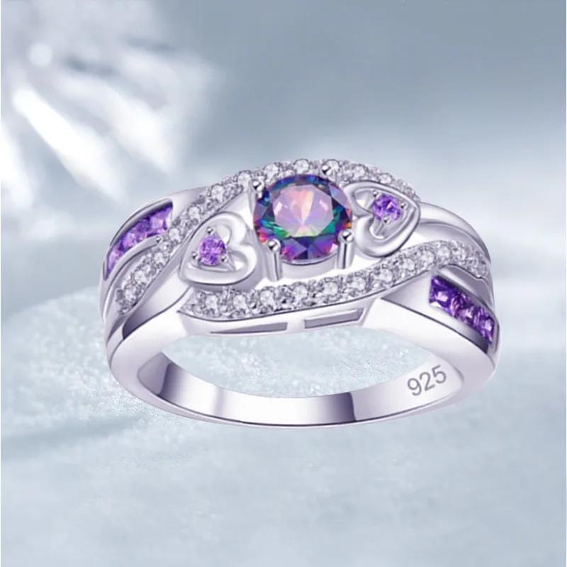 Fashion Selling Ladies Ring Heart Set with Amethyst Zircon Protein Wedding Party Zircon Party Luxury 6
Fashion Selling Ladies Ring Heart Set with Amethyst Zircon Protein Wedding Party Zircon Party Luxury 6
