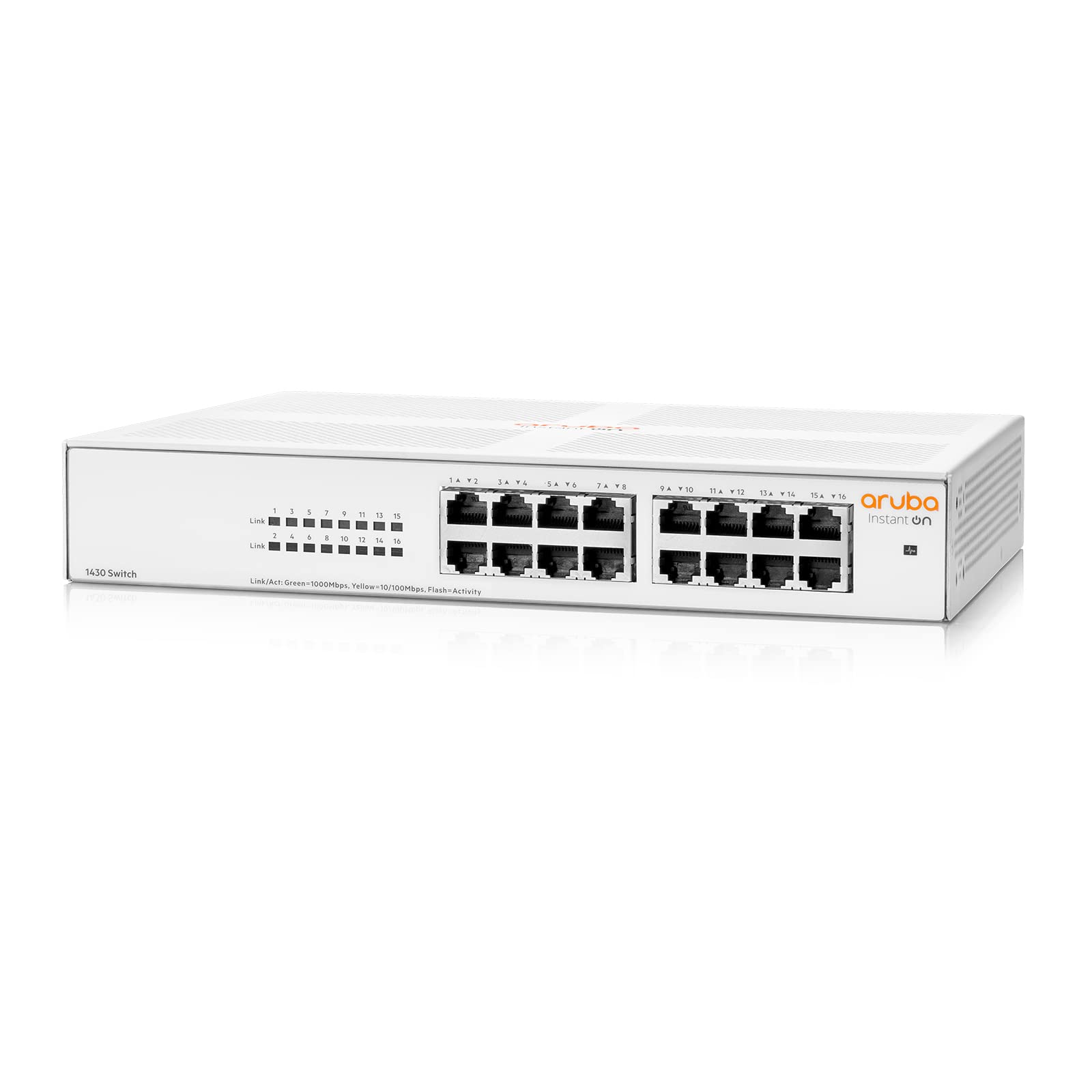 HPE Networking Instant On Switch Series 1430 Gb Unmanaged Layer 2 Ethernet Switch 16x 1G безвентиляторна модель для Японії, 16 портів (R8R47A#ACF)
HPE Networking Instant On Switch Series 1430 Gb Unmanaged Layer 2 Ethernet Switch 16x 1G безвентиляторна модель для Японії, 16 портів (R8R47A#ACF)