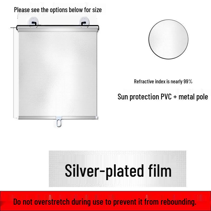 Retractable Summer Car Sun Shade with Suction Cups for Trucks Silver Coating 40*60 + Auxiliary Stickers білий
Retractable Summer Car Sun Shade with Suction Cups for Trucks Silver Coating 40*60 + Auxiliary Stickers білий