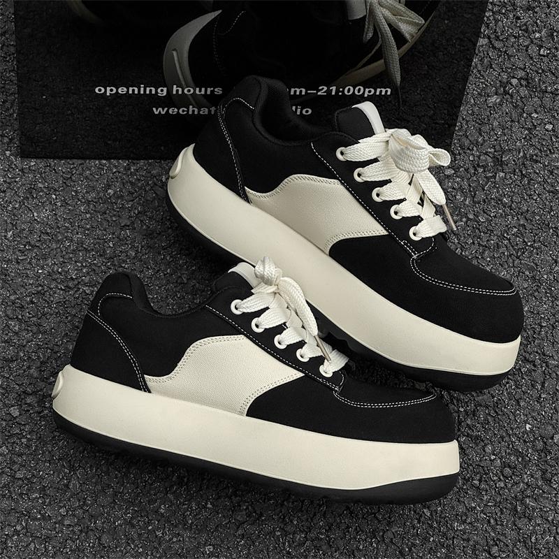 Новые черные туфли-хлебные панды для мужчин, осенние нишевые, на толстой подошве, увеличивающие рост, повседневные кеды для студентов, туфли с круглым носком 44 чёрный
Новые черные туфли-хлебные панды для мужчин, осенние нишевые, на толстой подошве, увеличивающие рост, повседневные кеды для студентов, туфли с круглым носком 44 чёрный