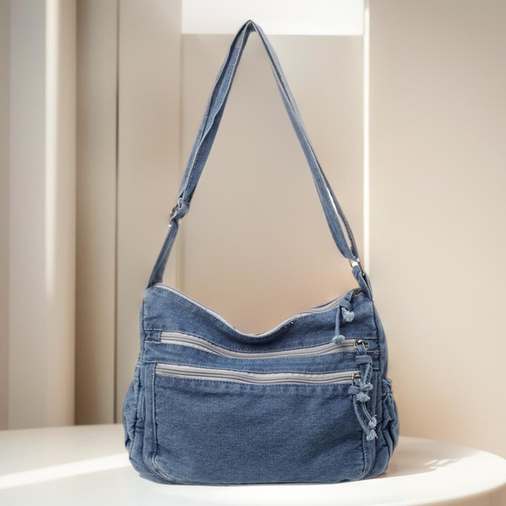 Women Denim Casual Messenger Bag Adjustable Strap Stylish Crossbody Bag Multi-pockets Shoulder Tote Bag Outdoor Travel Bag светло-синий
Women Denim Casual Messenger Bag Adjustable Strap Stylish Crossbody Bag Multi-pockets Shoulder Tote Bag Outdoor Travel Bag светло-синий