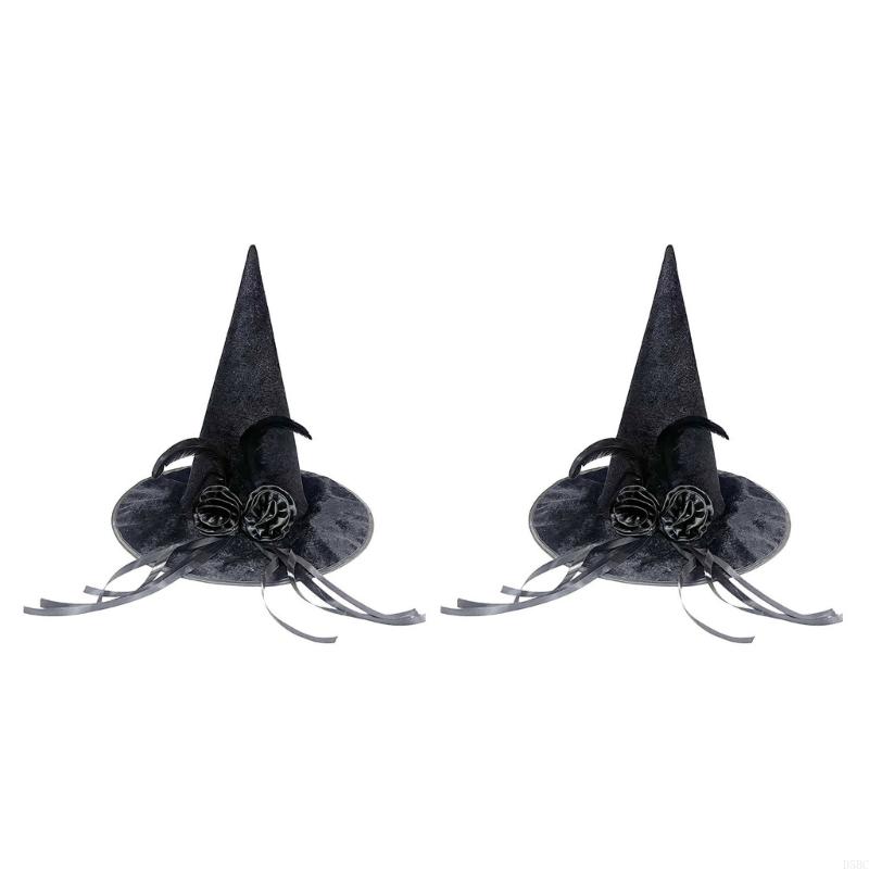 Color Velvety Witch Hat With Color Fabric Roses For Halloween Party чорний
Color Velvety Witch Hat With Color Fabric Roses For Halloween Party чорний