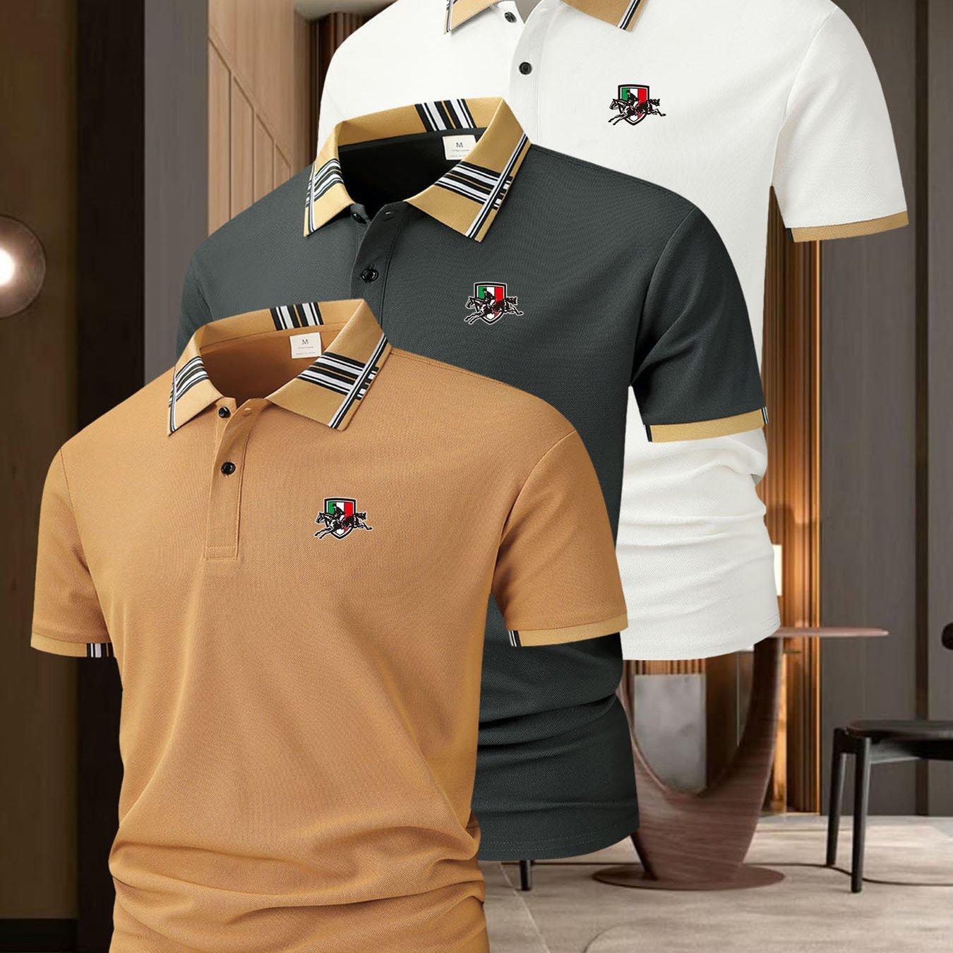 3 Pack Men S Casual Short-Sleeved Shirt Popular Plaid Collar Golf Clothing Men S Outdoor Sports Polo Shirt Lapel Polo Shirt Men S Polo T-Shirt XL хакі/сірий
3 Pack Men S Casual Short-Sleeved Shirt Popular Plaid Collar Golf Clothing Men S Outdoor Sports Polo Shirt Lapel Polo Shirt Men S Polo T-Shirt XL хакі/сірий