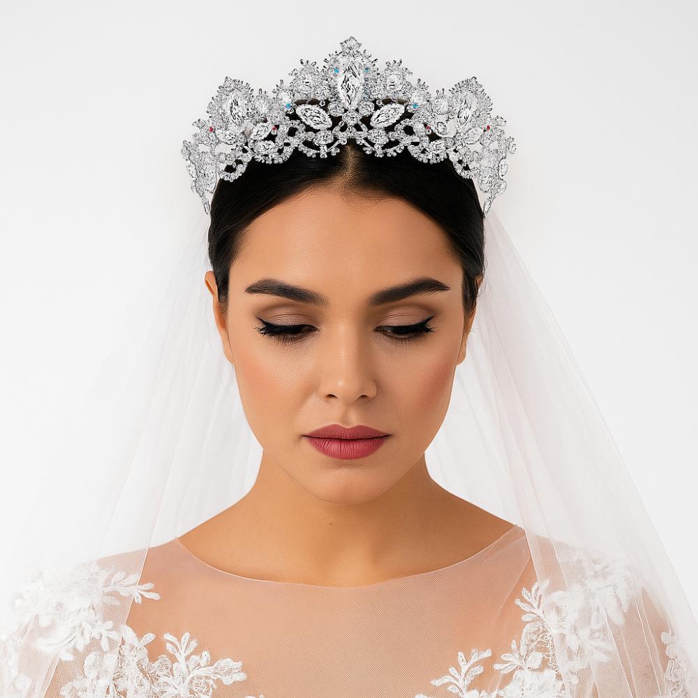 Sparkling Wedding Bridal Tiara Dazzling Rhinestone Crown Temperament Shiny Baroque Crown Princess Style 3
Sparkling Wedding Bridal Tiara Dazzling Rhinestone Crown Temperament Shiny Baroque Crown Princess Style 3