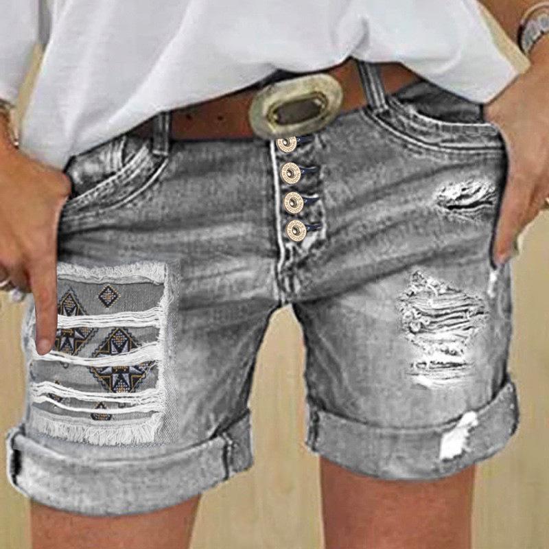 2024 High Waist Ripped Patch Denim Shorts with Embroidery Extra Large сірий
2024 High Waist Ripped Patch Denim Shorts with Embroidery Extra Large сірий