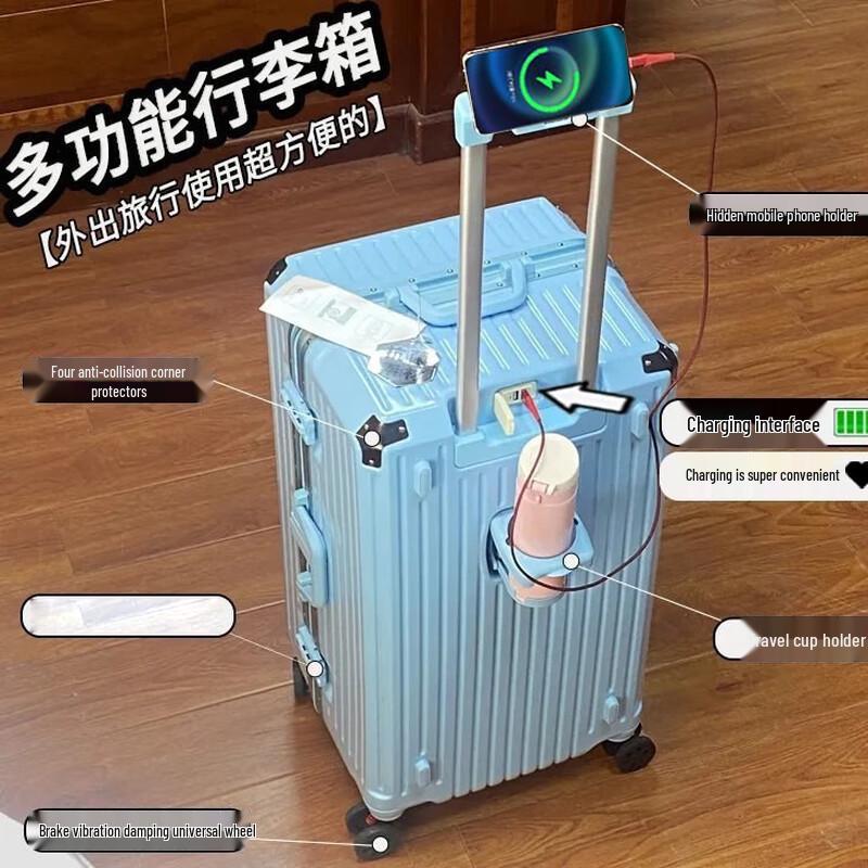 Li Shen 30-inch Aluminum Frame Suitcase with Charging Port and Holders
Li Shen 30-inch Aluminum Frame Suitcase with Charging Port and Holders