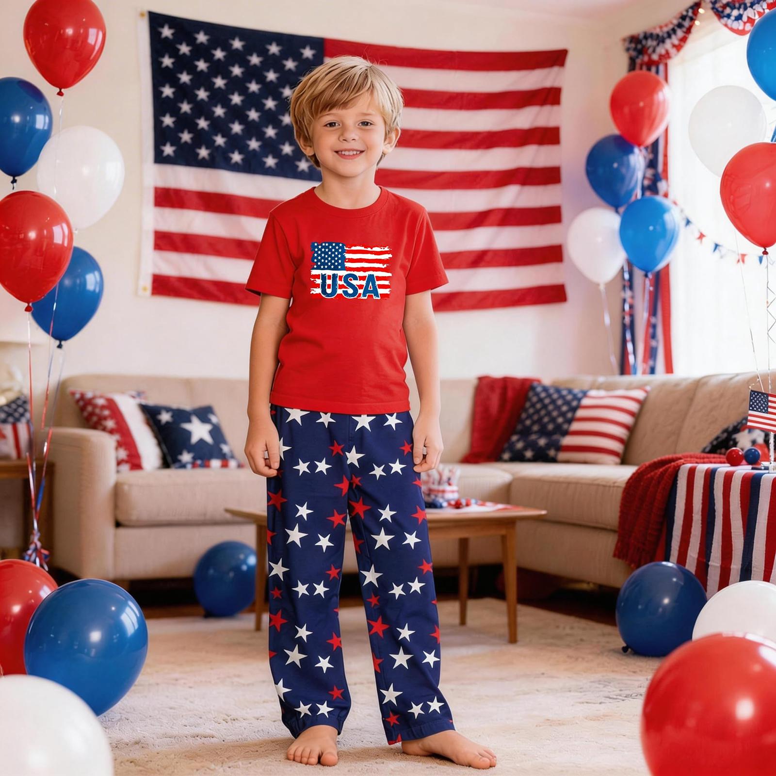Family Matching Pajama Set Independence Day Printed Homewear Comfortable Soft Fabric Lightweight Breathable Design for Adults and Kids 18 Months
Family Matching Pajama Set Independence Day Printed Homewear Comfortable Soft Fabric Lightweight Breathable Design for Adults and Kids 18 Months