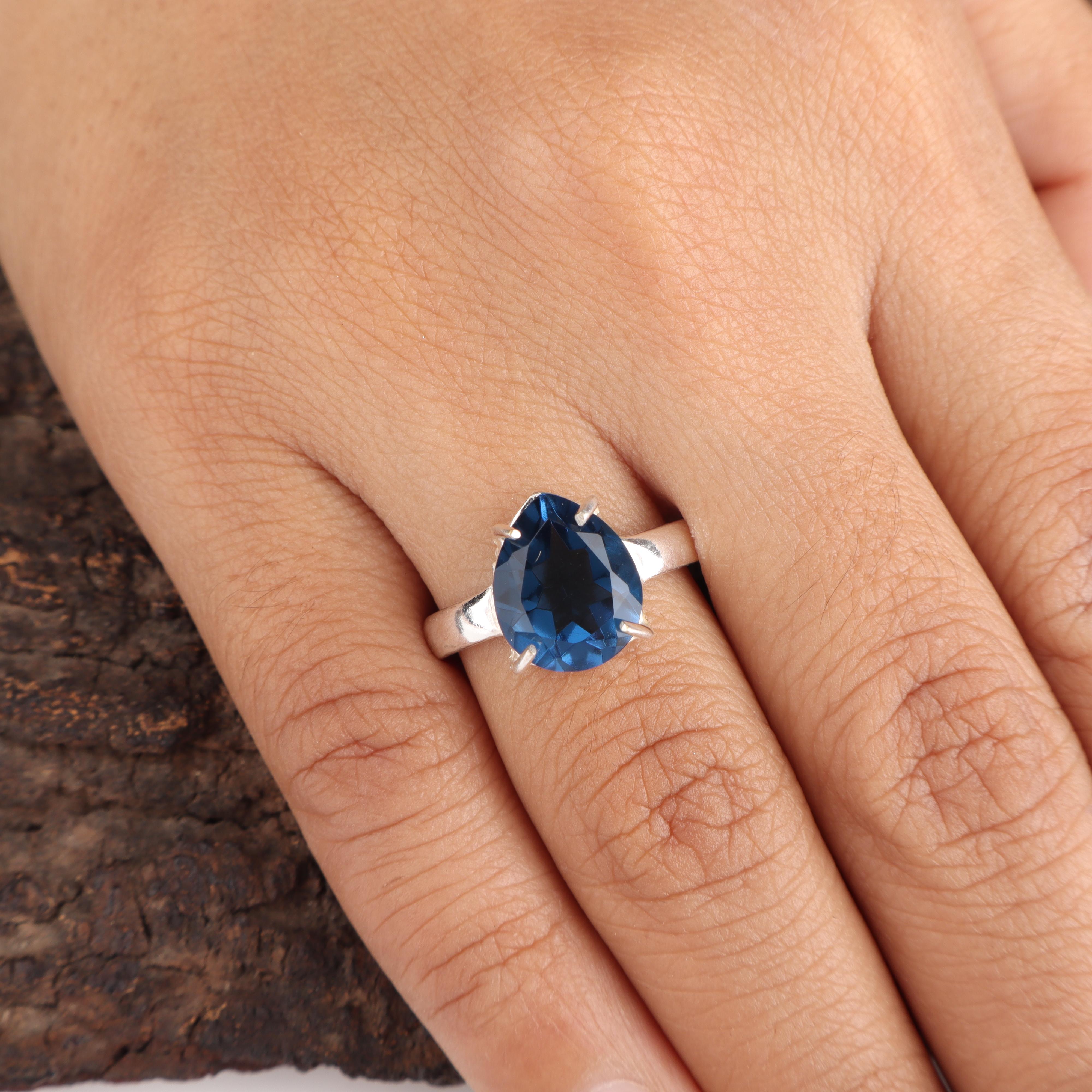 London Blue Topaz Gemstone 925 Sterling Silver Statement Jewelry Pretty Ring Gift For Wife RR-81-12 13
London Blue Topaz Gemstone 925 Sterling Silver Statement Jewelry Pretty Ring Gift For Wife RR-81-12 13
