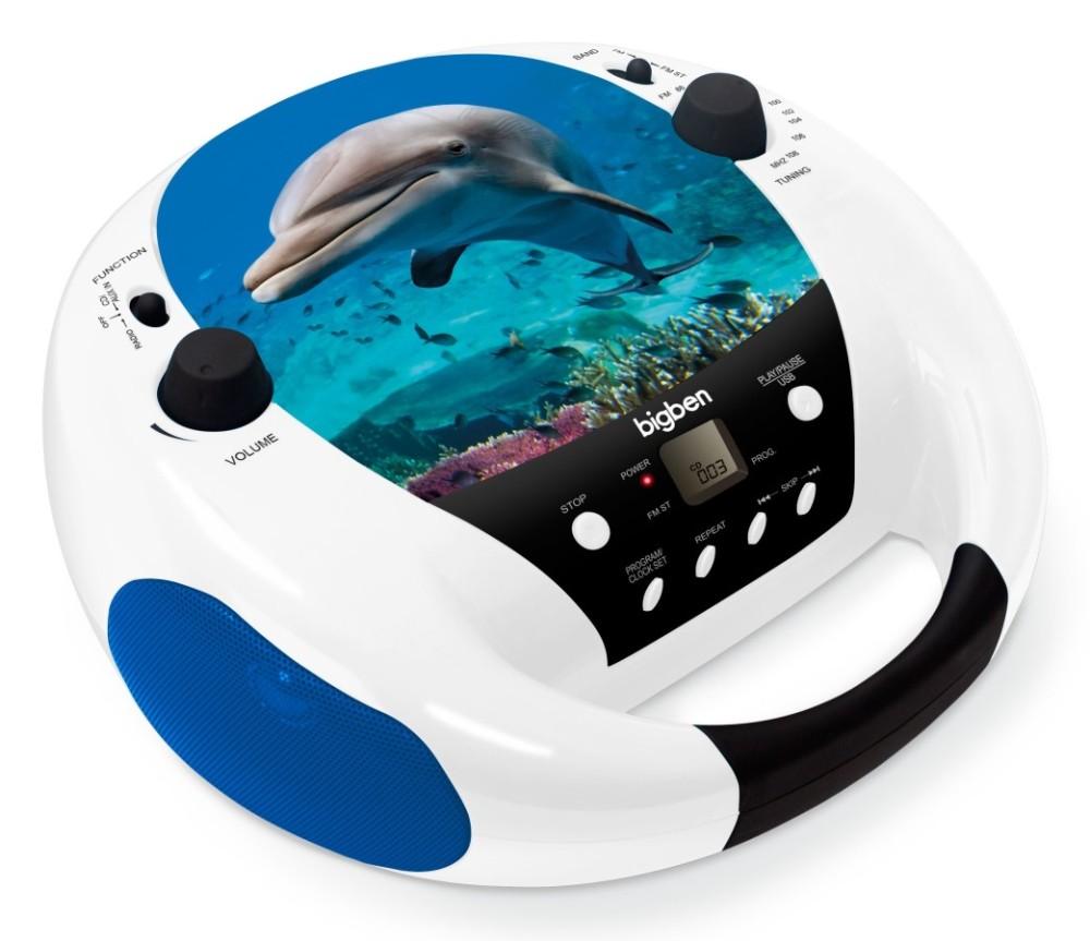 Przenośne radio FM z odtwarzaczem CD, port USB Bigben CD52DOLPHINMP3USB, BigBen aqua синього кольору
Przenośne radio FM z odtwarzaczem CD, port USB Bigben CD52DOLPHINMP3USB, BigBen aqua синього кольору