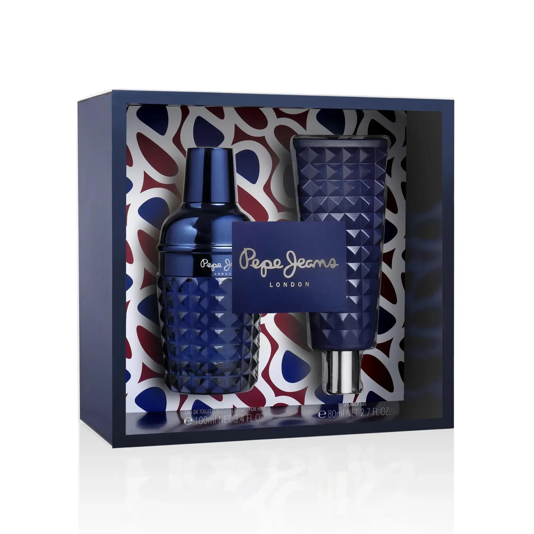 Perfumed set Eau de Parfum for Men London Calling 100 ml + Shower Gel 80 ml Pepe Jeans
Perfumed set Eau de Parfum for Men London Calling 100 ml + Shower Gel 80 ml Pepe Jeans