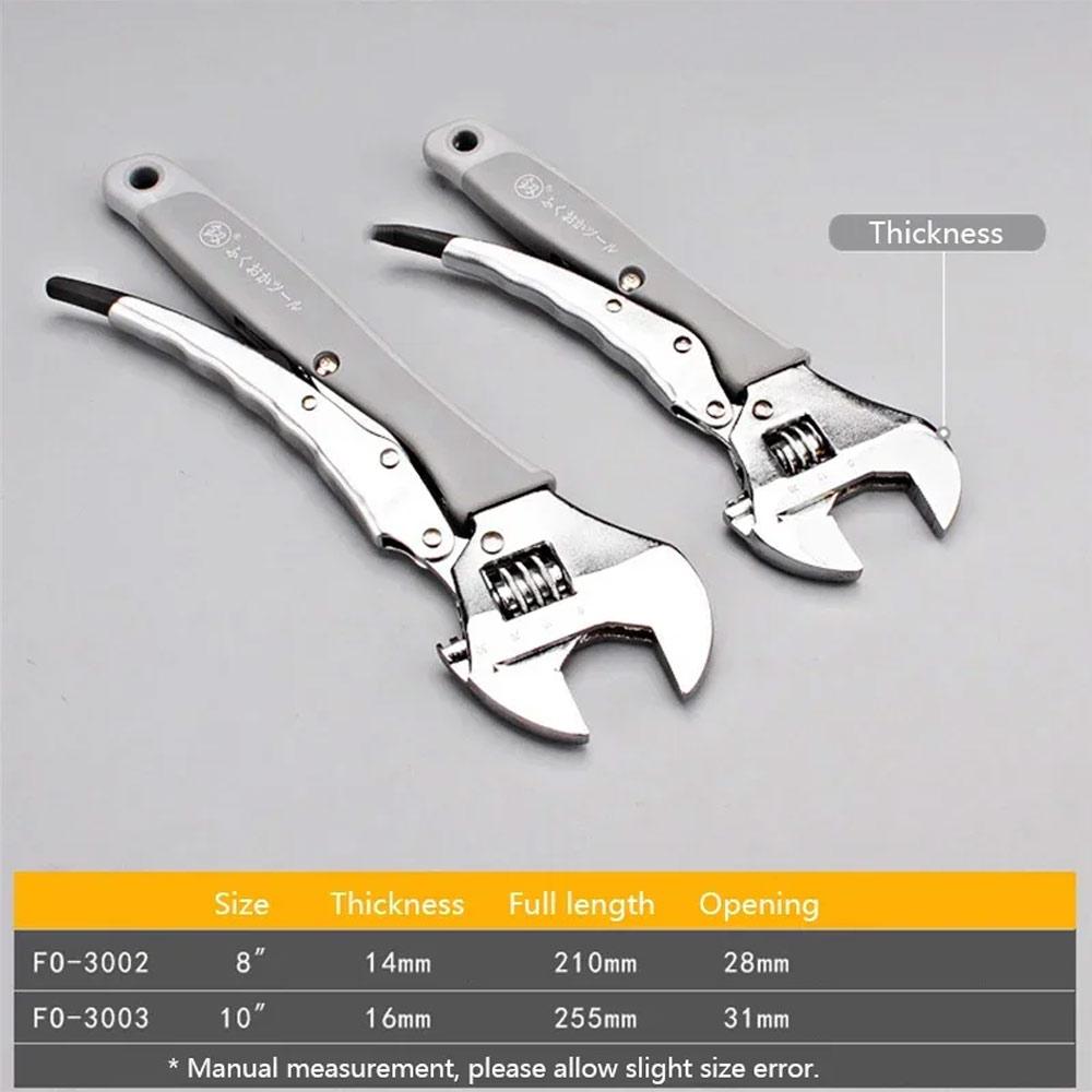 Pintudy 8/10 inch Adjustable Wrench 30-33mm Opening Universal Spanner Carbon Steel Mechanical Workshop Hand Repair Tools
Pintudy 8/10 inch Adjustable Wrench 30-33mm Opening Universal Spanner Carbon Steel Mechanical Workshop Hand Repair Tools