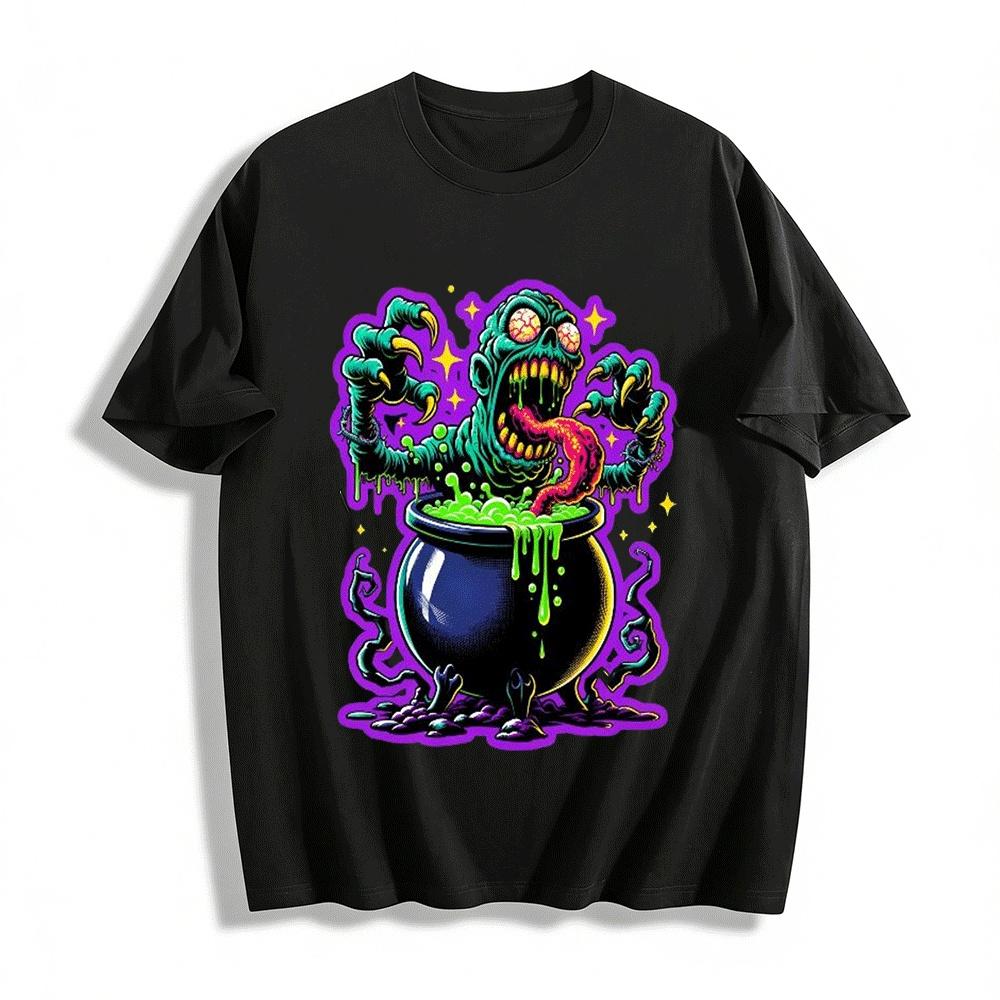 Zombie Cauldron Graphic Tee Halloween Themed Casual Funny Top Pure cotton T-shirt XXS
Zombie Cauldron Graphic Tee Halloween Themed Casual Funny Top Pure cotton T-shirt XXS