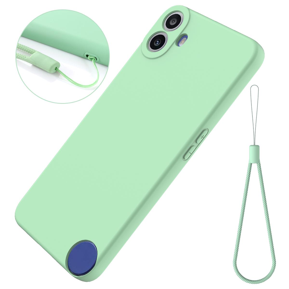 For Nothing CMF Phone 1 Case Liquid Silicone Anti-Scratch Phone Cover with Hand Strap Green
For Nothing CMF Phone 1 Case Liquid Silicone Anti-Scratch Phone Cover with Hand Strap Green