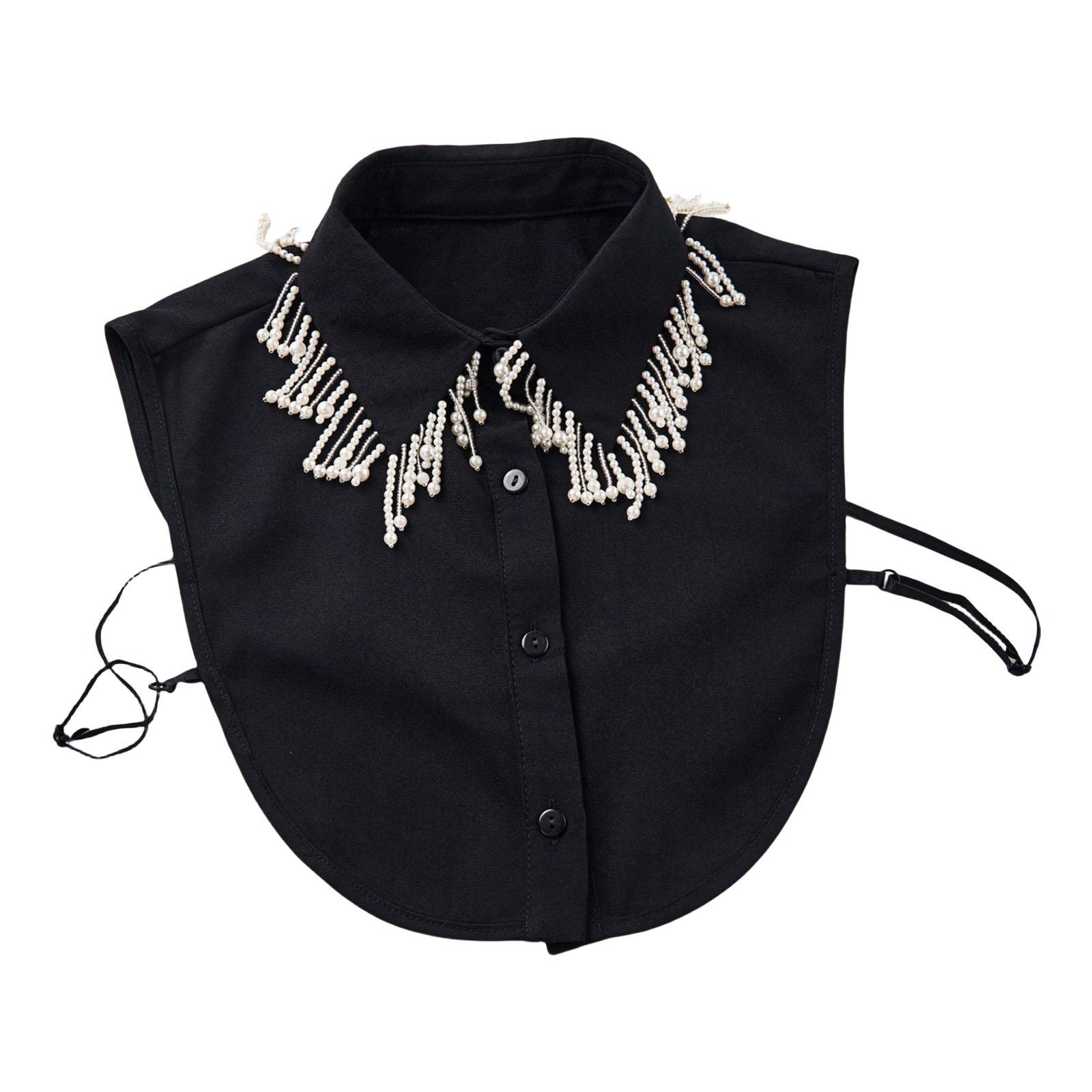 Detachable False Collar Pearls Beaded Lapel Accessory for Hoodie Sweater and Dress for Lady Girl Half Shirt Collar чорний
Detachable False Collar Pearls Beaded Lapel Accessory for Hoodie Sweater and Dress for Lady Girl Half Shirt Collar чорний